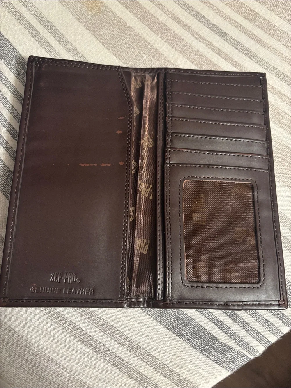Zep-Pro leather Camouflage Wallet with Brass Snap